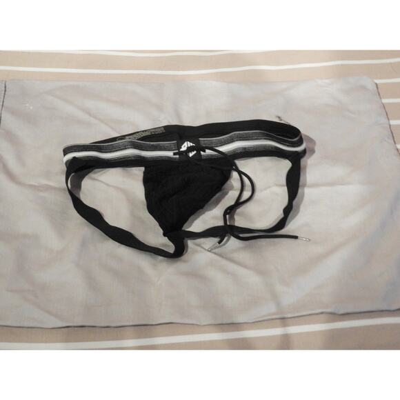 Mens Breedwell Knockout Jockstrap Black w/ Drawstring | Sport Fetish Fantasy XL - Picture 3 of 3